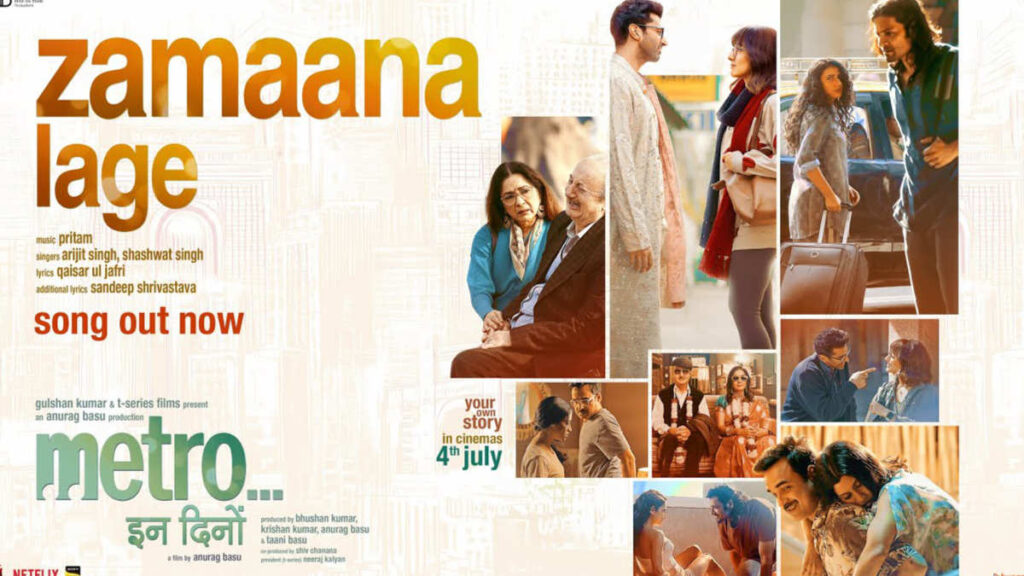 Metro In Dino - Zamaana Lage Song starring Aditya Roy Kapur, Sara Ali Khan, Ali Fazal, Fatima Sana Shaikh_pic courtesy Youtube