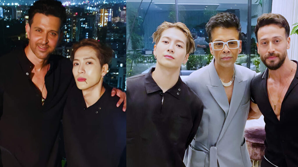 Hrithik Roshan, Jackson Wang, Karan Johar and Tiger Shroff_pic courtesy Instagram