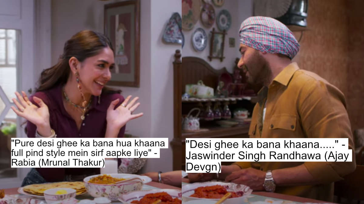 "pure desi ghee ka bana hua khaana full pind style mein sirf aapke liye" - rabia (mrunal thakur)