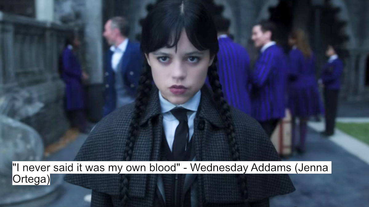 Save Enid Or Die Trying - Jenna Ortega’s Gripping Dialogues In Wednesday Season 2 4 "i never said it was my own blood" - wednesday addams (jenna ortega)
