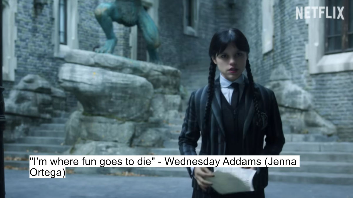 Save Enid Or Die Trying - Jenna Ortega’s Gripping Dialogues In Wednesday Season 2 6 "i'm where fun goes to die" - wednesday addams (jenna ortega)