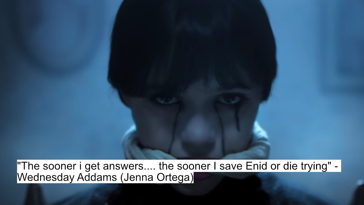 Save Enid Or Die Trying - Jenna Ortega’s Gripping Dialogues In Wednesday Season 2 9 "the sooner i get answers.... the sooner i save enid or die trying" - wednesday addams (jenna ortega)