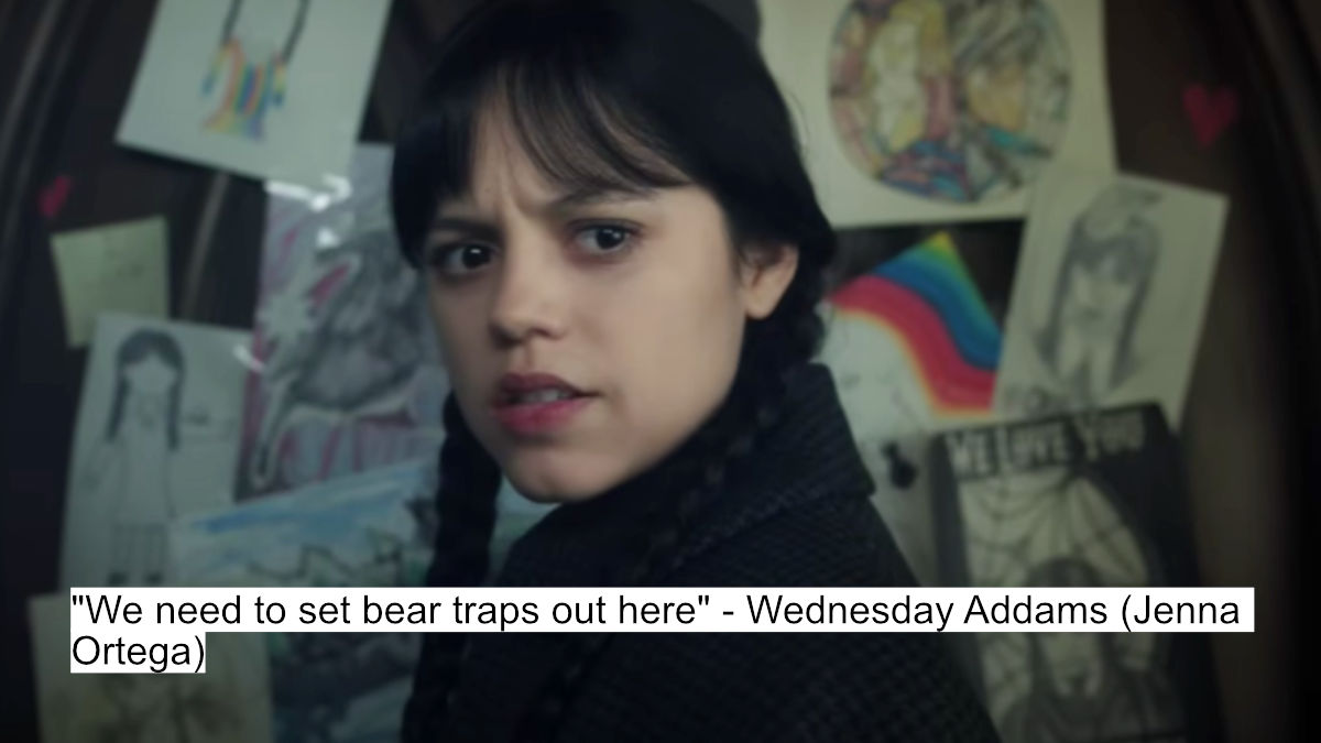Save Enid Or Die Trying - Jenna Ortega’s Gripping Dialogues In Wednesday Season 2 5 "we need to set bear traps out here" - wednesday addams (jenna ortega)